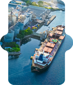 Panamax vessel in dock