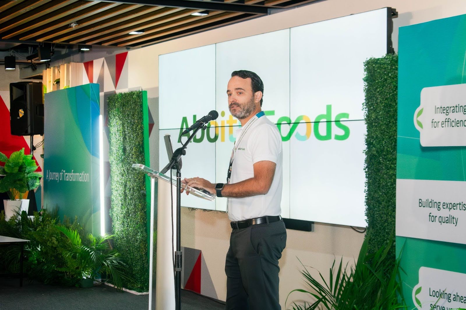 Tristan Aboitiz revealed the new corporate name and logo of Aboitiz Foods to its employees on August 1, 2024